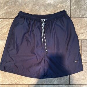 Southern Point medium 4 inch inseam swim trunks with liner navy
